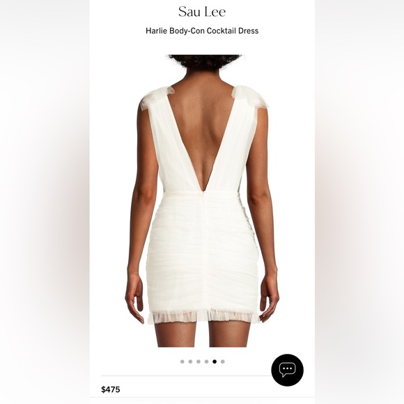 White Sau Lee Cocktail Dress - Picture 3 of 3